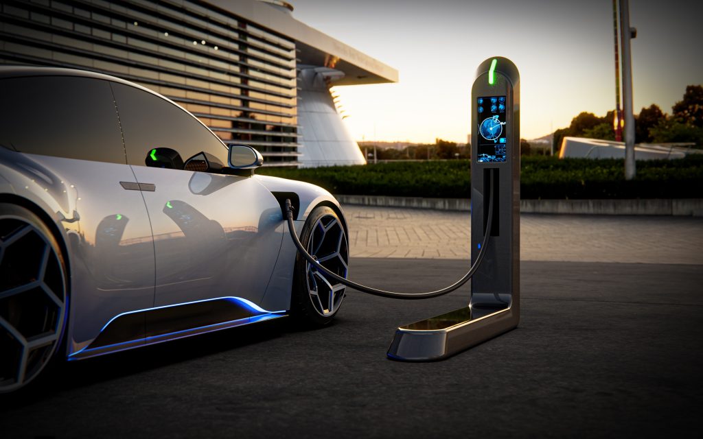 ev charging at night